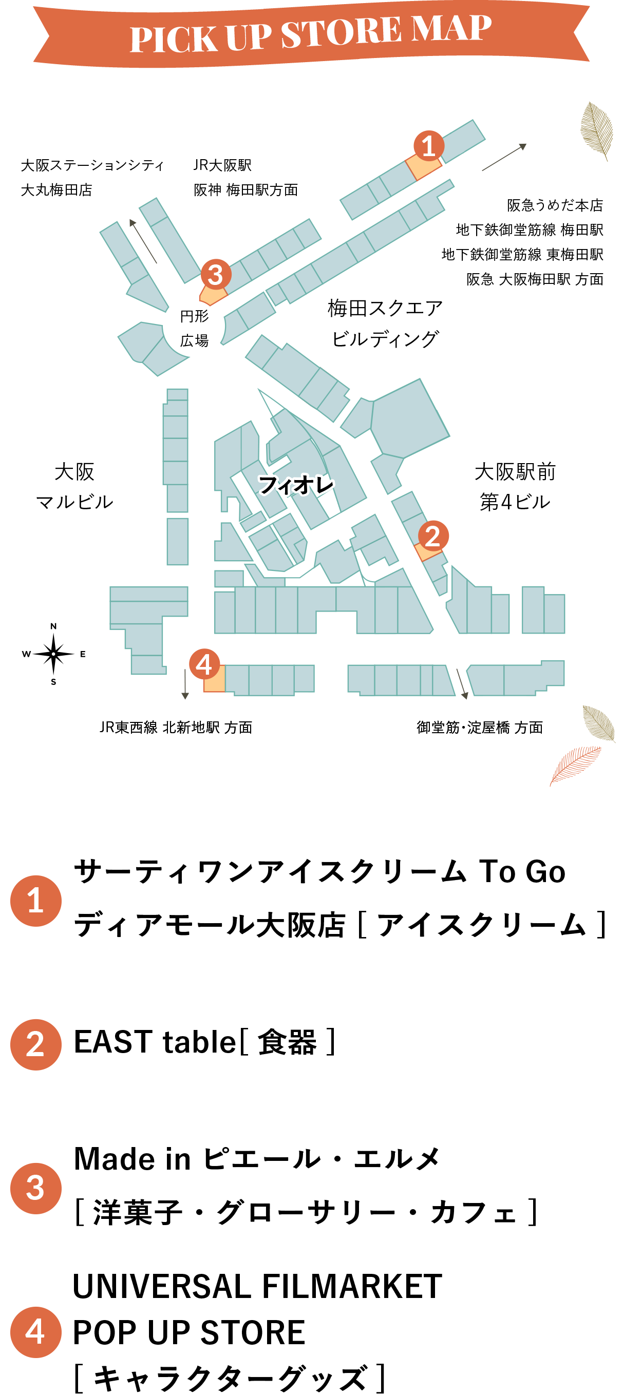 POP UP STORE MAP