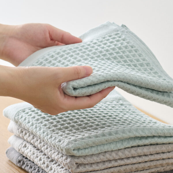 速乾性抜群！抗菌防臭やわらかワッフルタオル