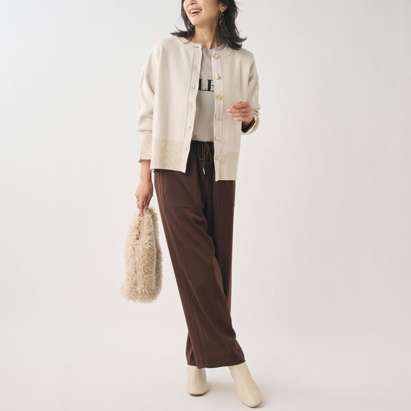 毛玉になりにくい！着回し力抜群のきれいめニットカーディガン