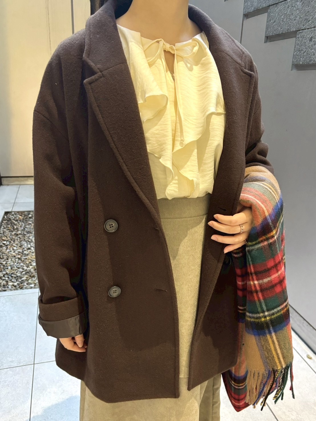 【ウール90%】ウールオーバーチェスターハーフコート