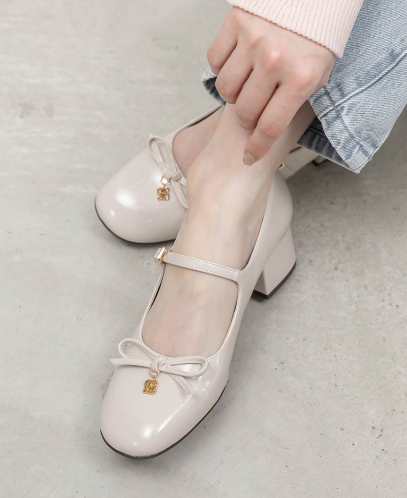 新色☆モノグラムパーツメリージェーンパンプス