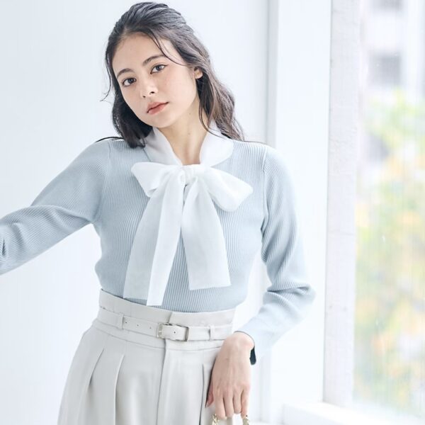 ♢12♢【イチ押し】存在感抜群のボウタイニット