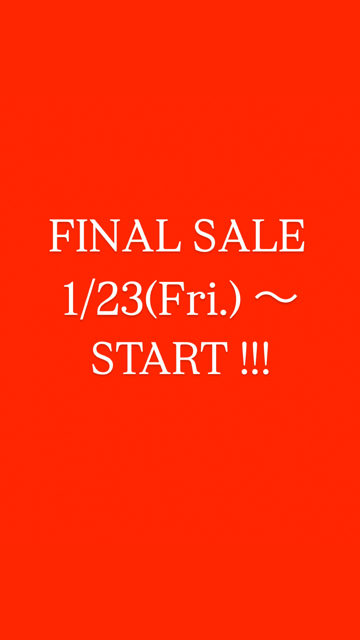 FINAL SALE スタート‼️