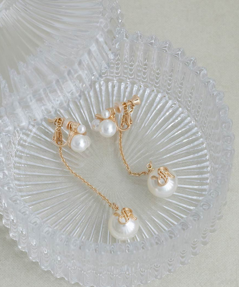 モノグラムパールスウィングイヤリング☆