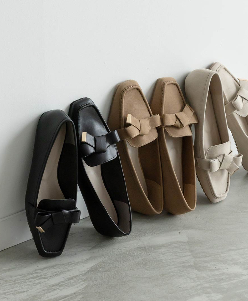 スクエアトゥリボンモカシンシューズ☆