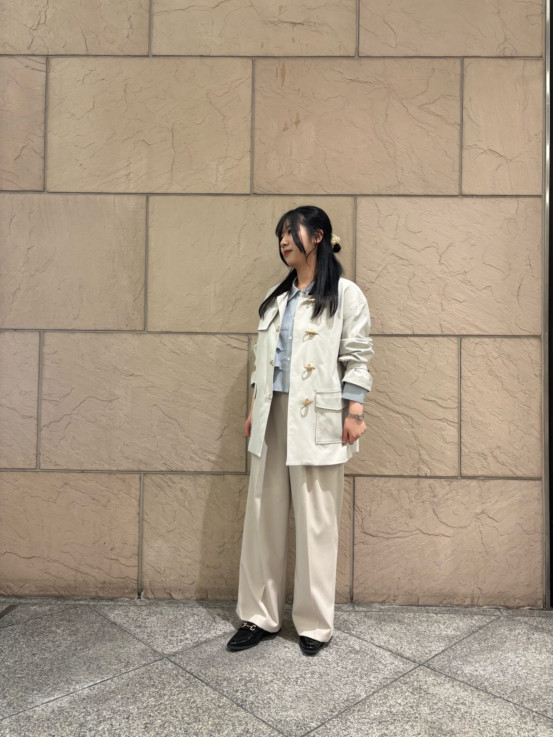 春アウターを使ったワントーンcoordinate