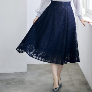 ♢12♢【美シルエット】ロマンティックなレースフレアスカート ｜ 12