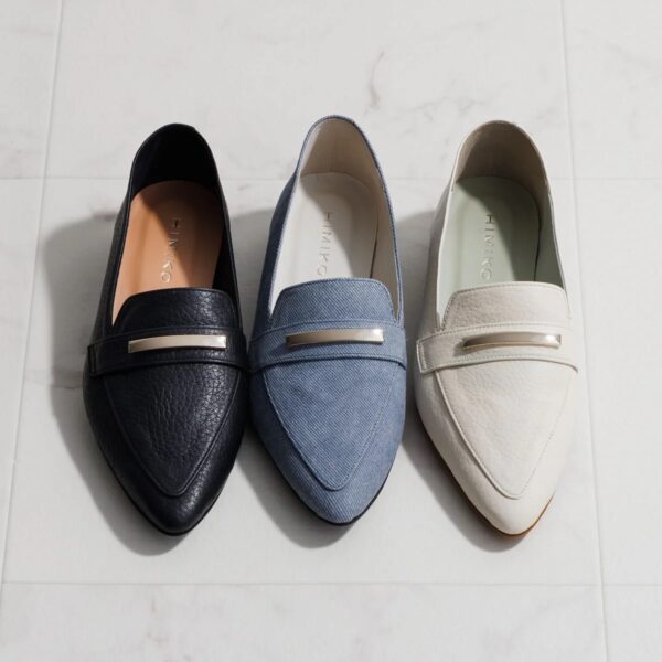 メタルバーポインテッドローファー