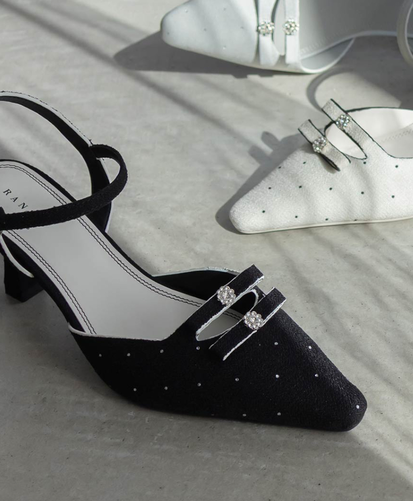 ミニリボンアンクルストラップパンプス☆