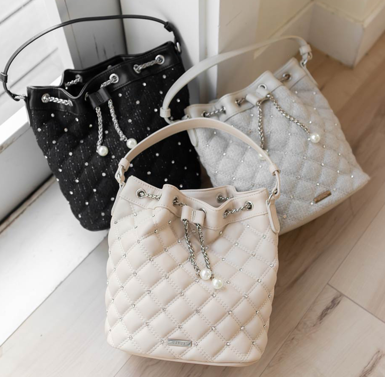 2WAY ビジューキルティングショルダーバッグ☆