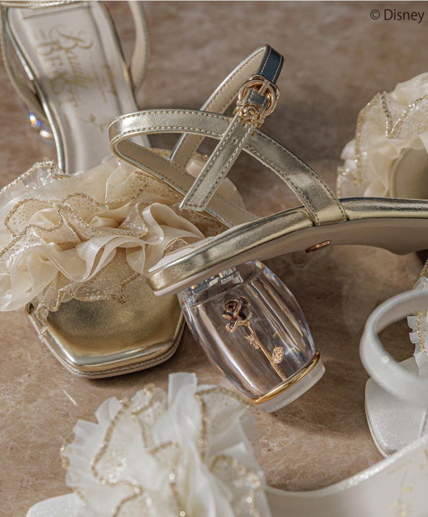 『美女と野獣』コレクション ローズヒールサンダル