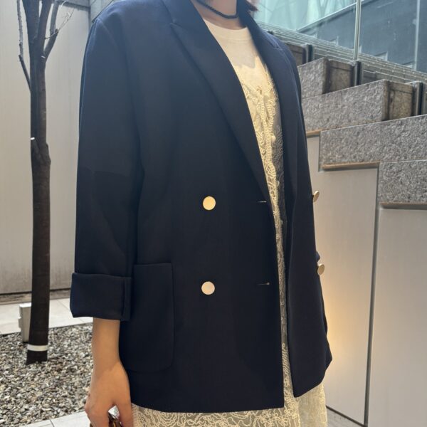 【手洗い可能】メッシュダブルブレストジャケット