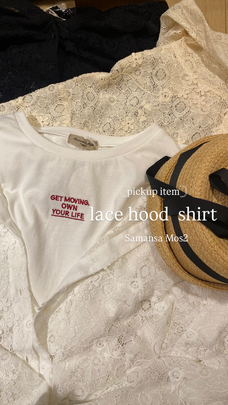 ˗ˏˋ pickup itemˎˊ˗  lace hood  shirt