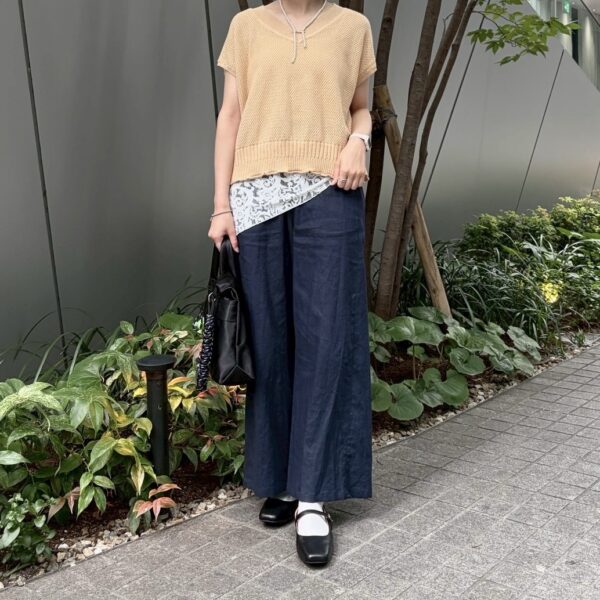 【定番アイテム】麻ワイドパンツ
