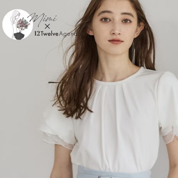 ♢12♢【mimi Collaboration】チューリップスリーブポイントシアーカットソー